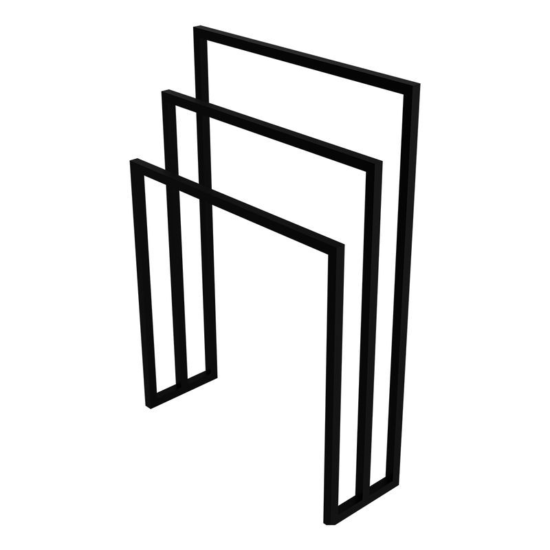 Porte-serviettes sur pied SERAM 600 – design minimaliste en noir mat