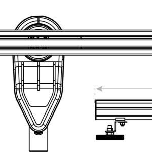 LINEAR SLIM 800 – caniveau de douche linéaire fin (blanc) - Image supplémentaire