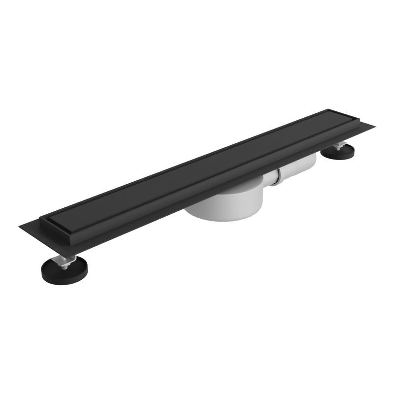 Caniveau de douche PLATE BLACK 800 – évacuation linéaire en noir