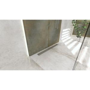 Caniveau de douche linéaire PLATE STEEL 600 – acier inoxydable, faible hauteur d'encastrement, DN 40, 35 l/min - Image supplémentaire