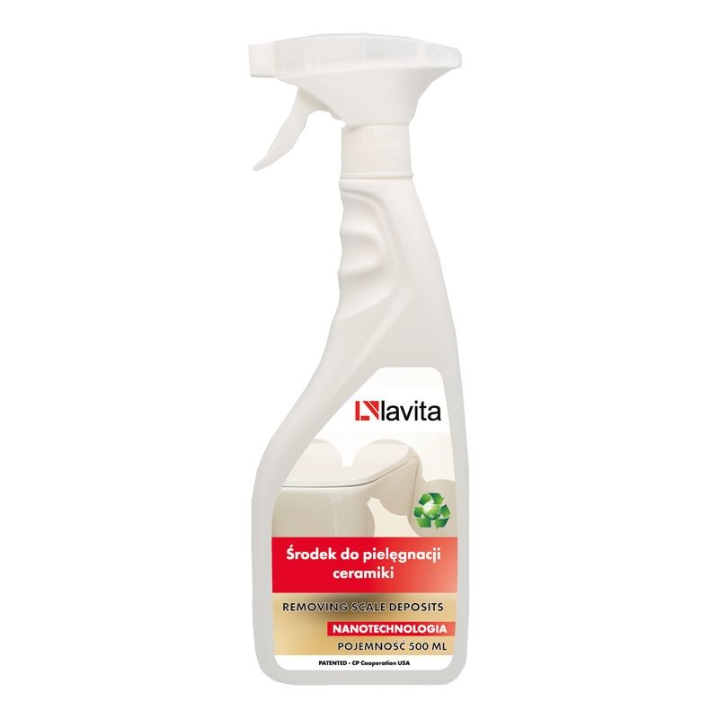 Lavita REMOVING SCALE DEPOSITS – nettoyant pour céramique anticalcaire, flacon vaporisateur de 500 ml
