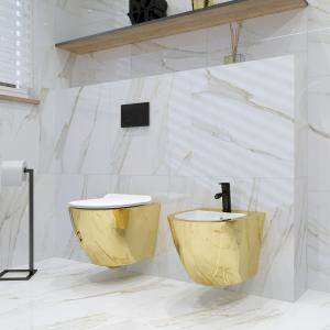 Bidet suspendu SOFI Slim Or/Blanc - Image supplémentaire