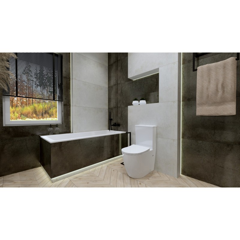 WC compact à poser Nautilius blanc brillant