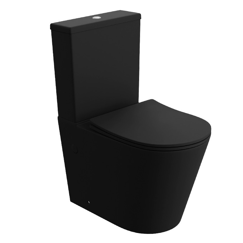 Pack WC NEPTUN BLACK en céramique noir mat