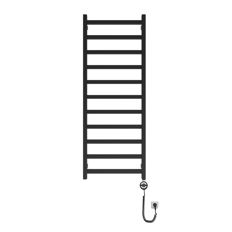 Sèche-serviettes électrique Lungo 1320 noir mat avec résistance chauffante Black