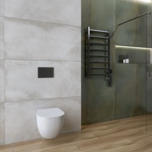 Sèche-serviettes électrique Lungo 1320 noir mat avec résistance chauffante Black - Image supplémentaire