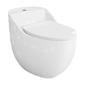 WC compact SILIA RIM – sans bride, technologie de rinçage dissimulée, abattant avec frein de chute - Image principale