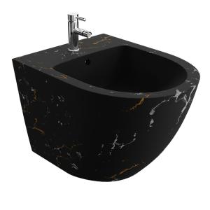 Bidet suspendu SOFI FIRE – noir mat aspect marbre - Image principale