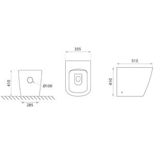 Bidet sur pied Tyber – Élégance et hygiène pour votre salle de bain - Image supplémentaire