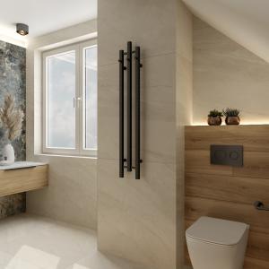 Radiateur de salle de bain Calentador QR 2 Black 1200, noir mat (1200 x 205 mm) - Image supplémentaire