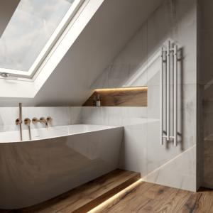 Radiateur de salle de bain Calentador White 1200 – sèche-serviettes étroit et blanc - Image supplémentaire