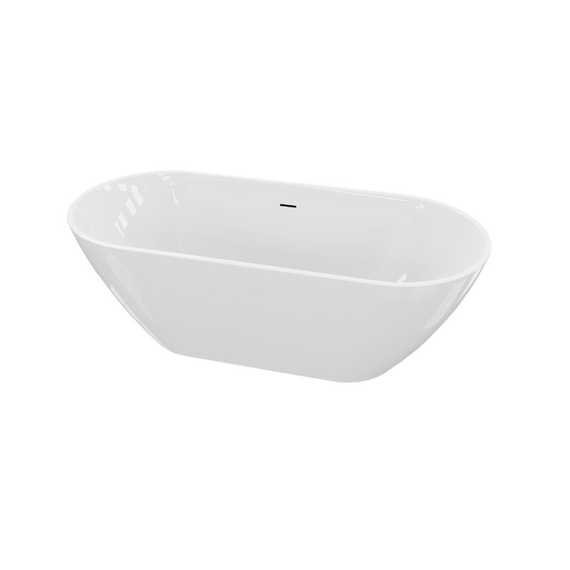 Baignoire îlot Irun 1600 en acrylique blanc brillant
