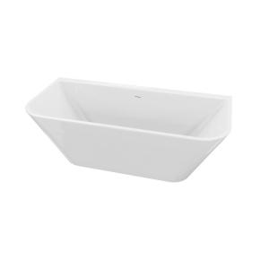 Baignoire semi-îlot adossée Elias 1500 – baignoire moderne en acrylique, ergonomique et facile d'entretien - Image principale