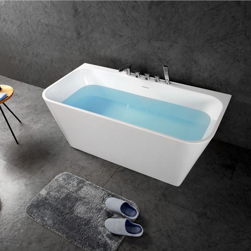 Baignoire Elias 1500 adossée au mur, blanc brillant