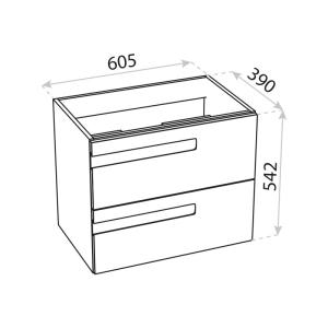 Commode suspendue Floryda 600 – L'élégance classique dans la salle de bains moderne - Image supplémentaire