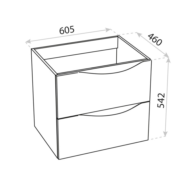 Commode Kolorado 600 suspendue, blanc brillant