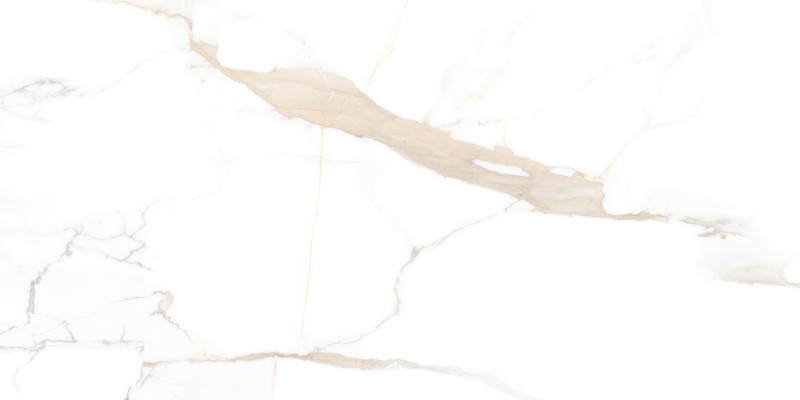 Carreaux Kebo Gold brillants au format 60 × 120 cm, aspect marbre doré