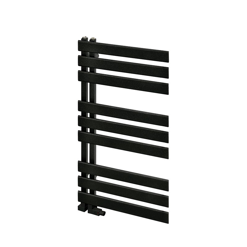 Radiateur sèche-serviettes Flank Black 750 – noir mat avec une précise