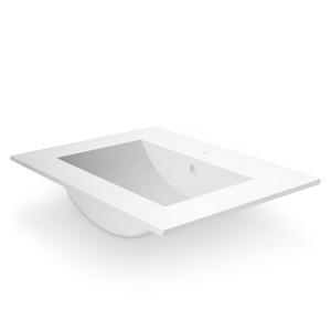 Lavabo pour meuble Austin 600 – vasque compacte en céramique blanche - Image supplémentaire