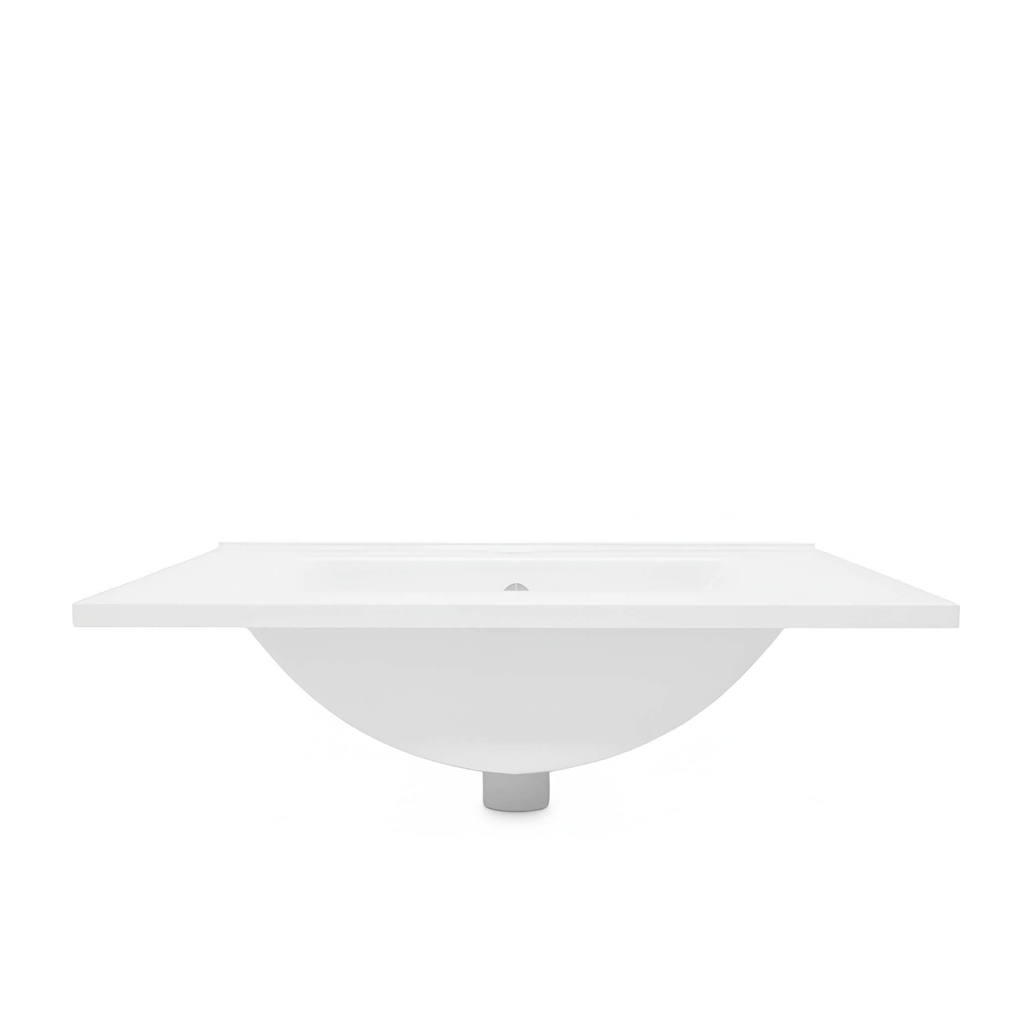 Lavabo rectangulaire FLORYDA 500 blanc brillant avec trou de robinetterie
