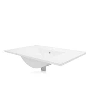 Lavabo pour meuble FLORYDA 600, rectangulaire, blanc - Image supplémentaire