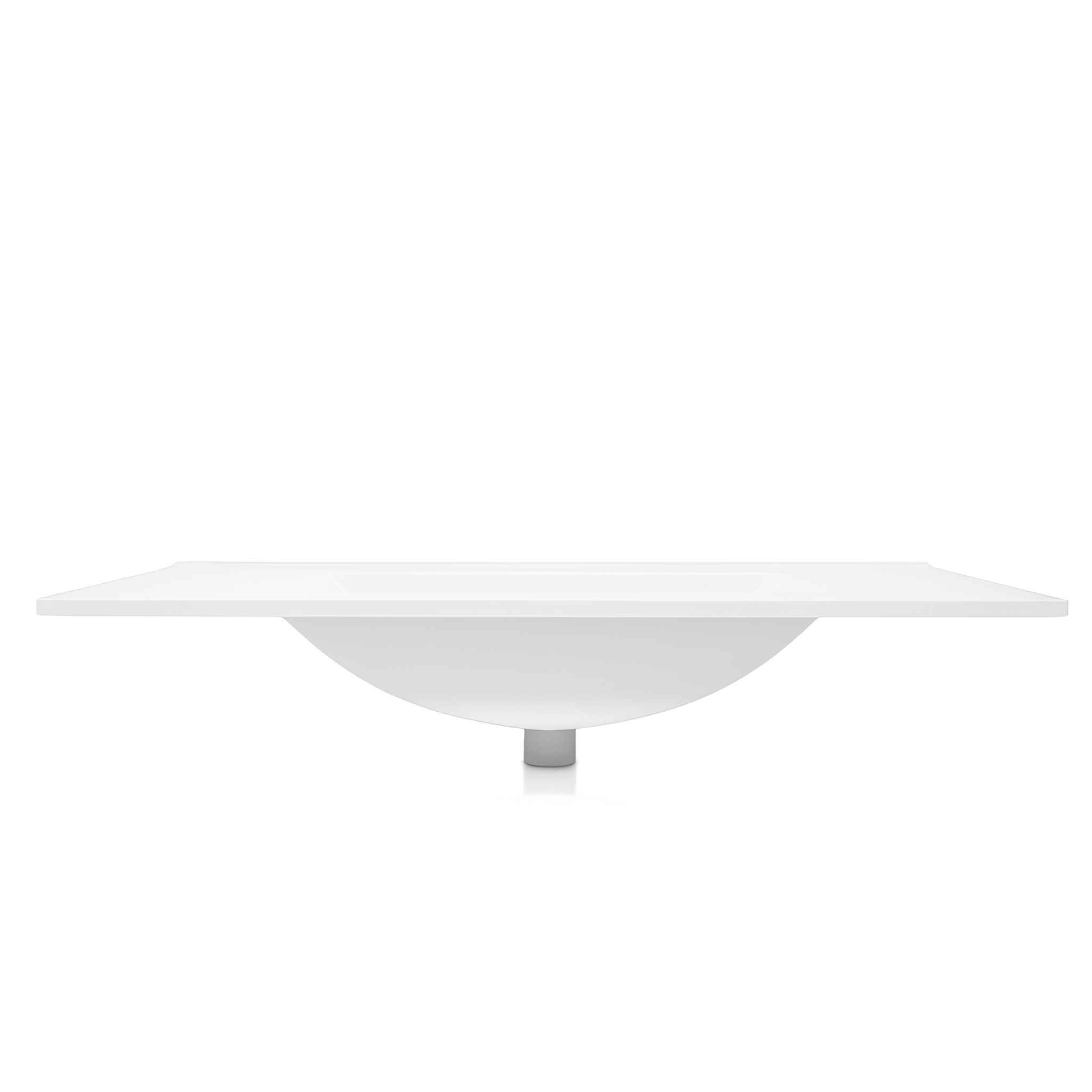 Lavabo rectangulaire FLORYDA 800 blanc brillant avec perçage pour robinetterie