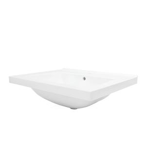 Lavabo pour meuble KANSAS 600 – Blanc, rectangulaire - Image supplémentaire