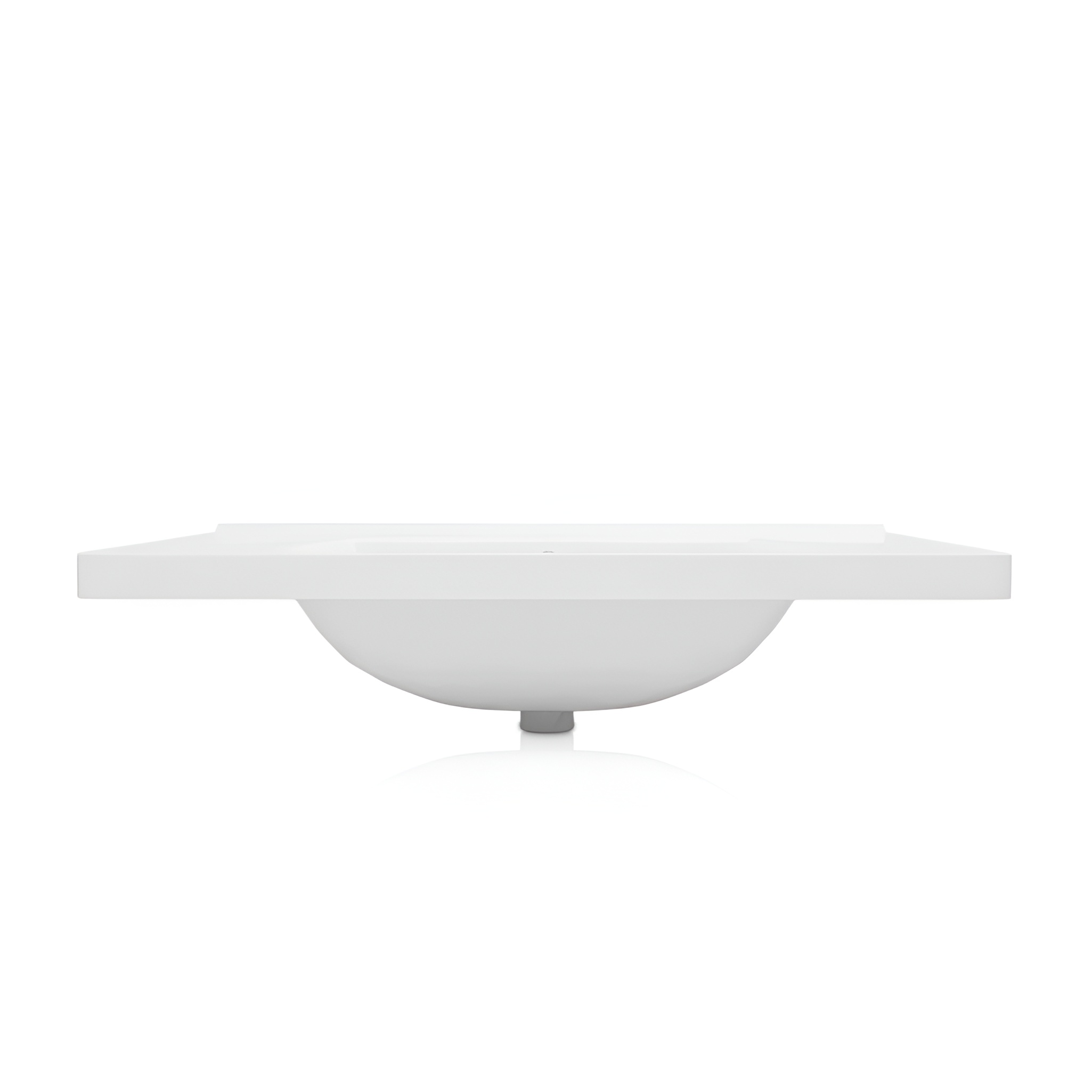 Lavabo pour meuble KANSAS 800 blanc brillant avec perçage pour robinetterie