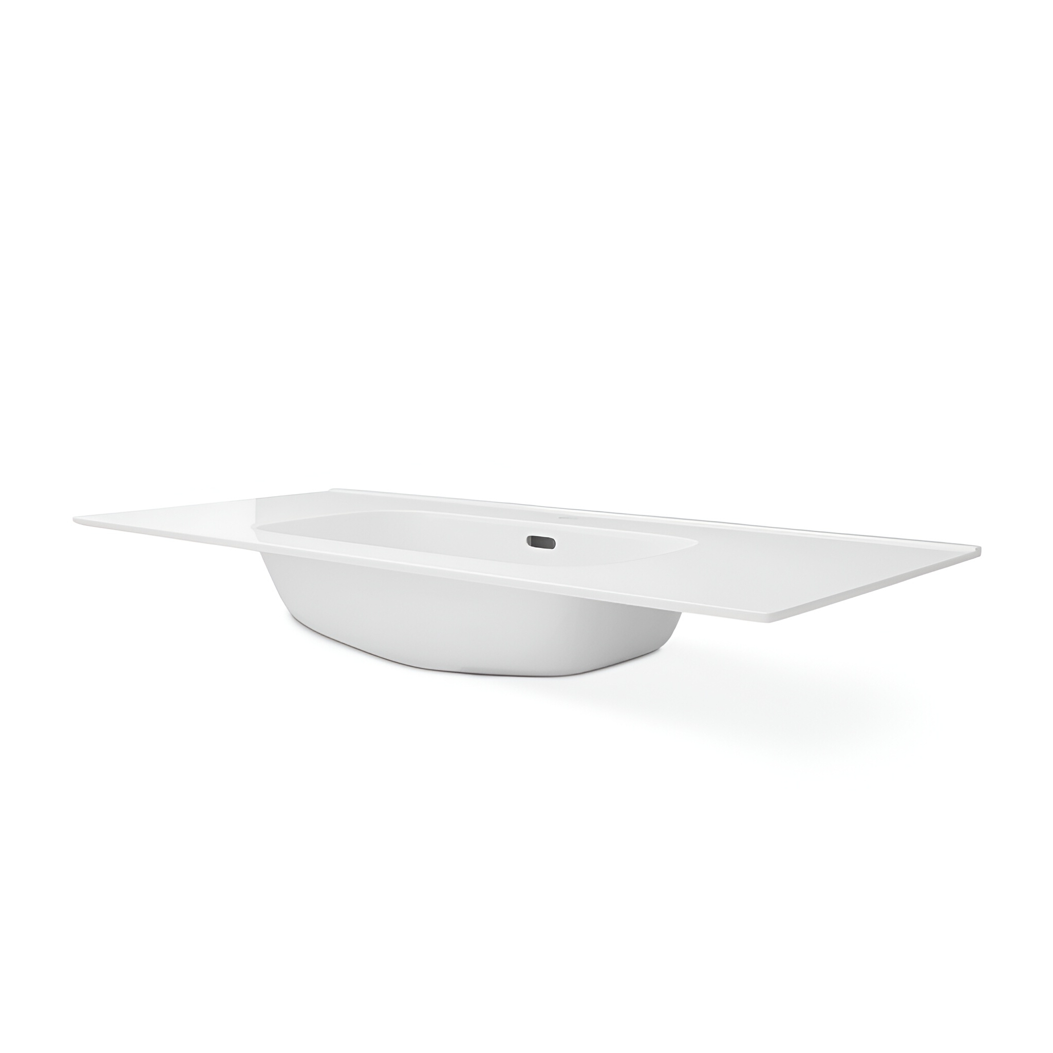 Lavabo Minnesota 1000 blanc brillant pour meuble sous-vasque d'un mètre