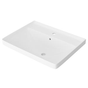 Lavabo pour meuble NEVADA 600 – rectangulaire, blanc - Image principale