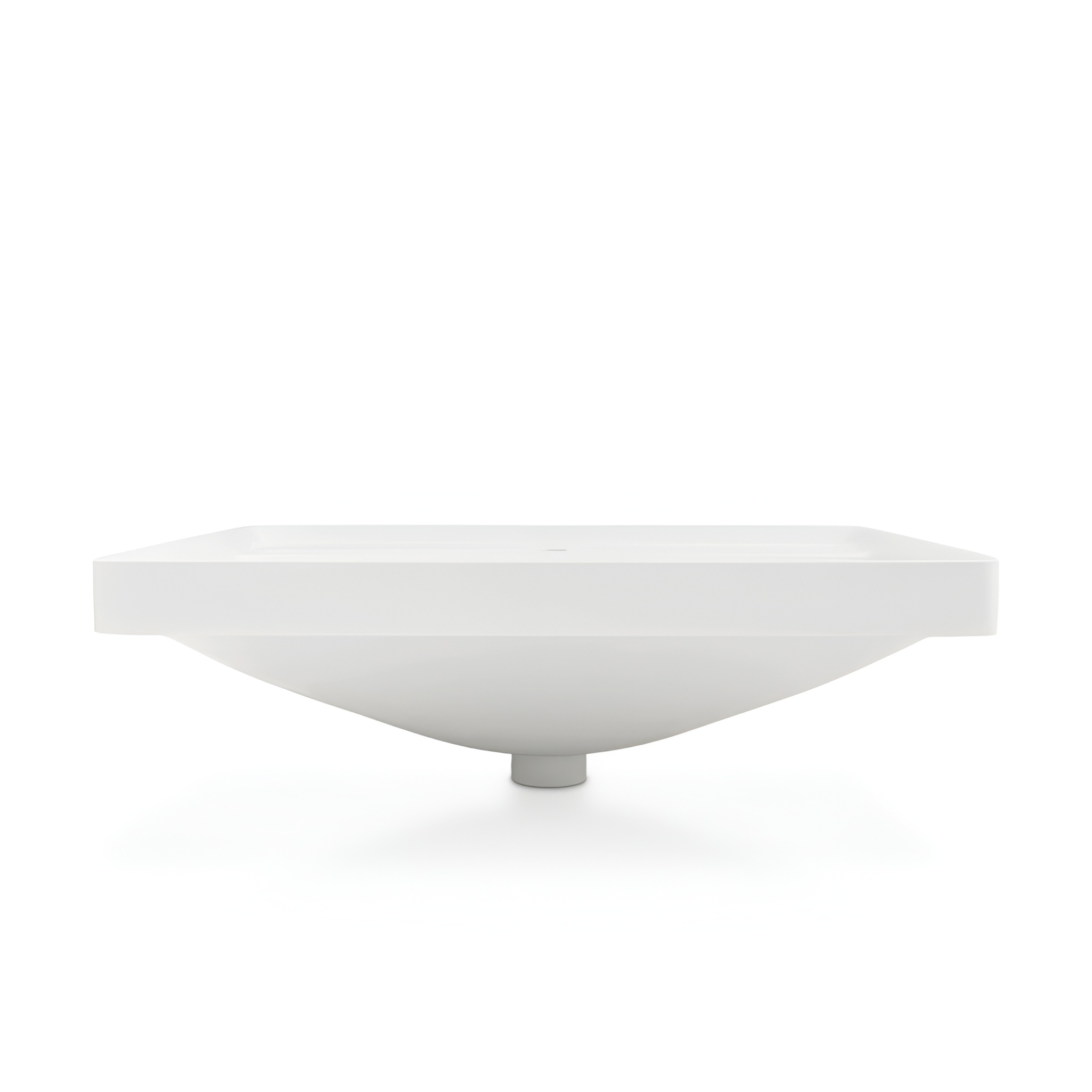 Lavabo NEVADA 600 aux bords légèrement arrondis, blanc brillant