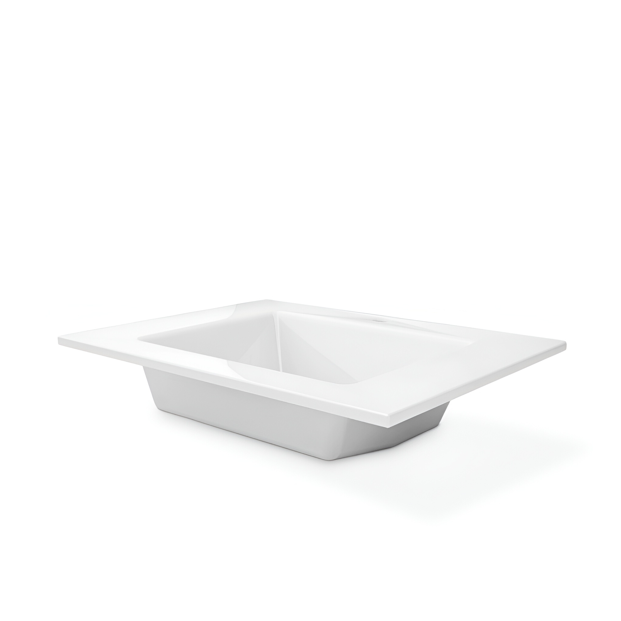 Lavabo pour meuble Provo 600 de 60 cm, céramique blanc brillant