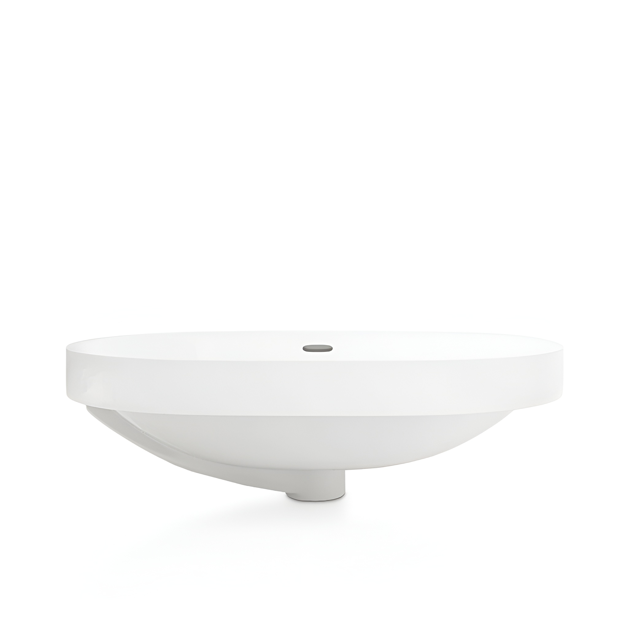 Lavabo à encastrer PUEBLA en céramique blanche, sans trou de robinetterie