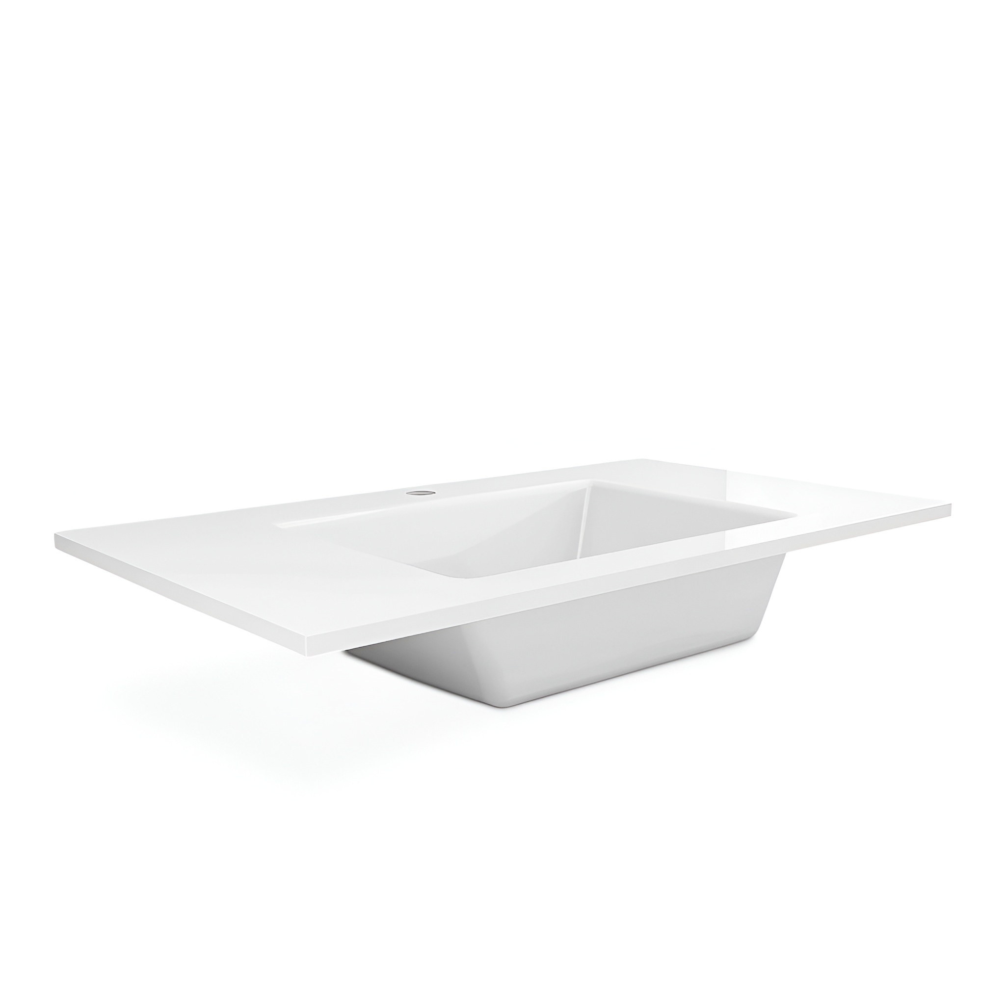 Salem 800, lavabo pour meuble en céramique blanc brillant