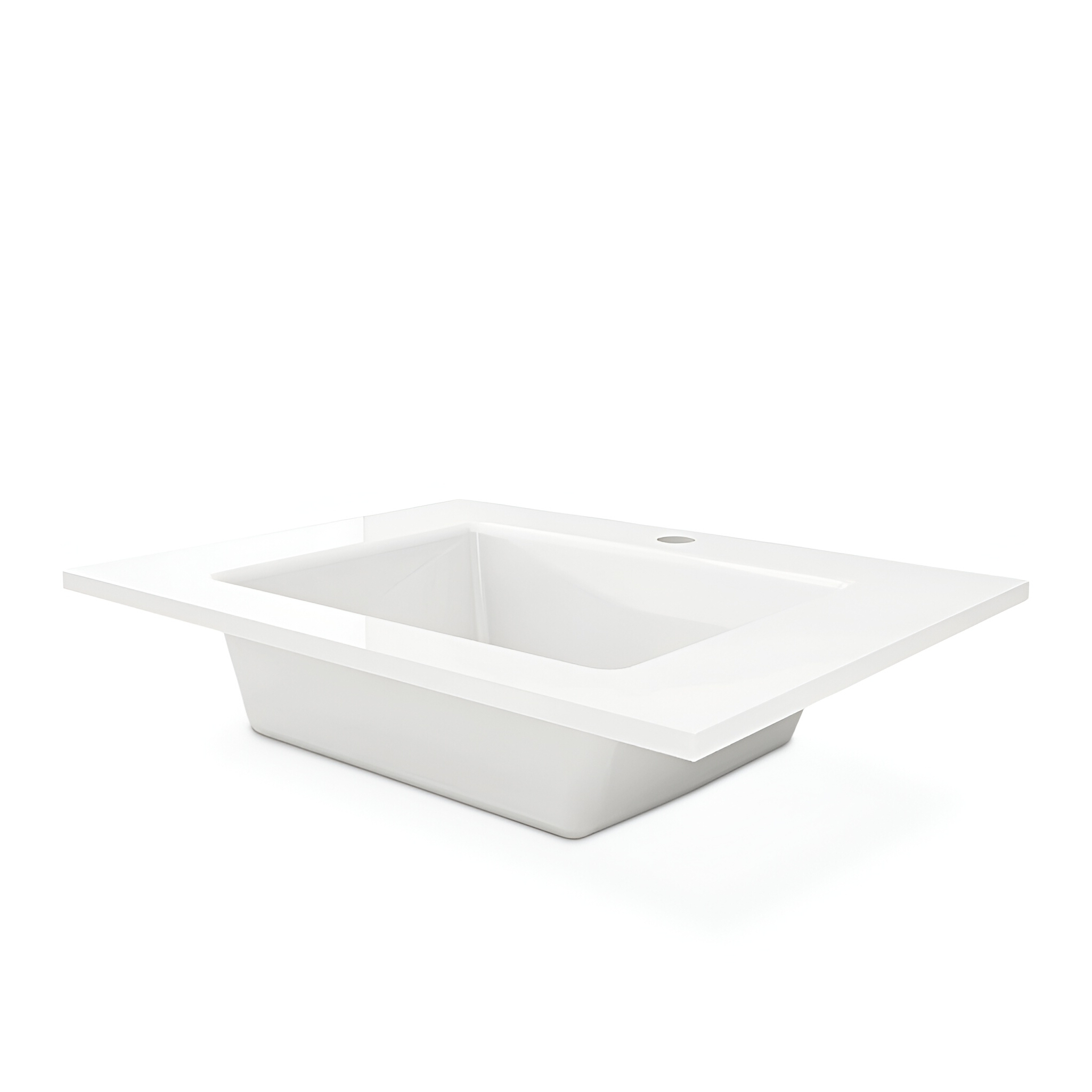Tulsa 600, lavabo pour meuble de 60 cm en blanc brillant