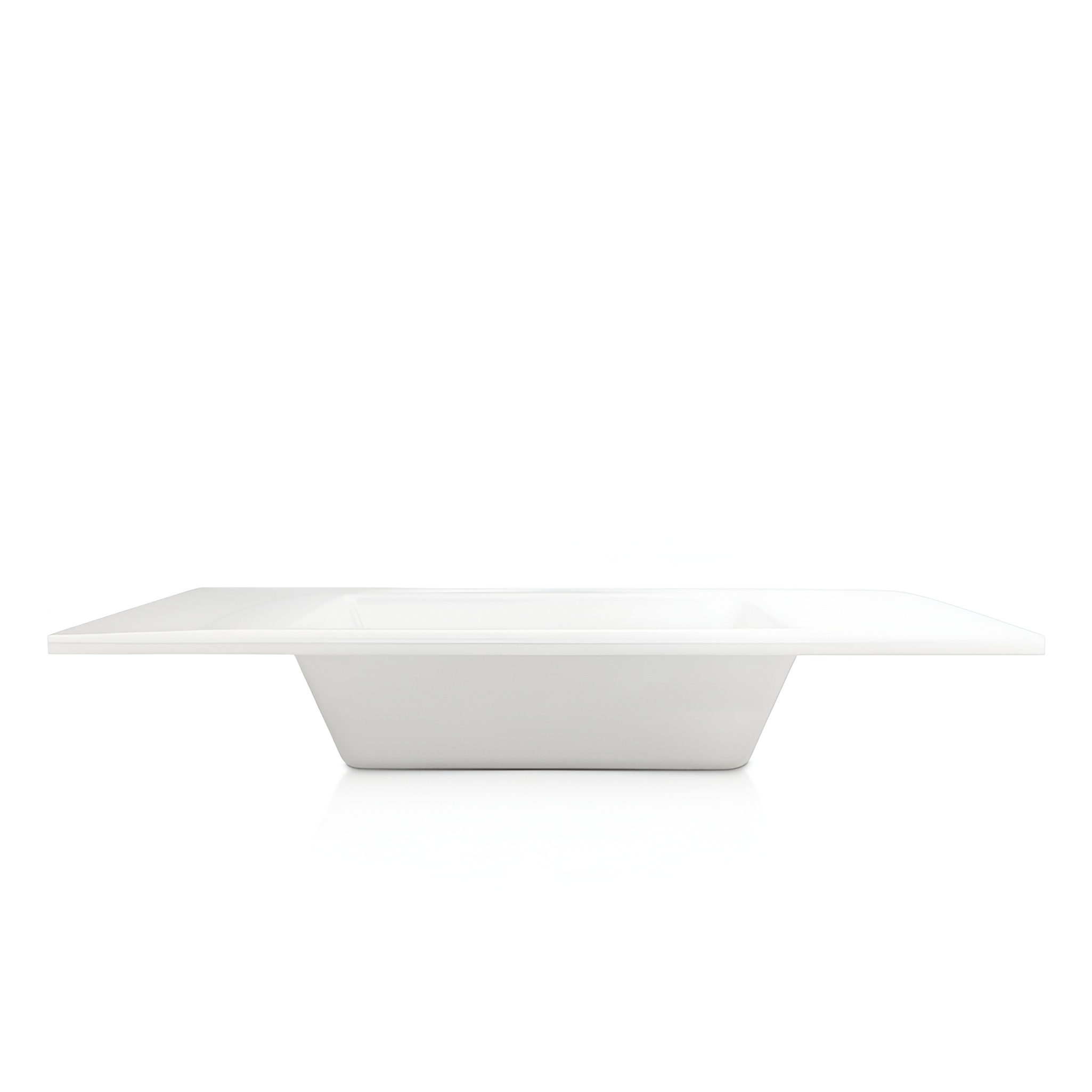 Tulsa 800, lavabo pour meuble blanc brillant aux lignes géométriques