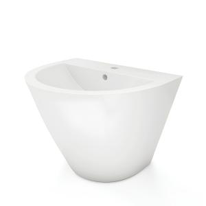 Lavabo suspendu ALSOLA – une élégance harmonieuse en blanc - Image supplémentaire