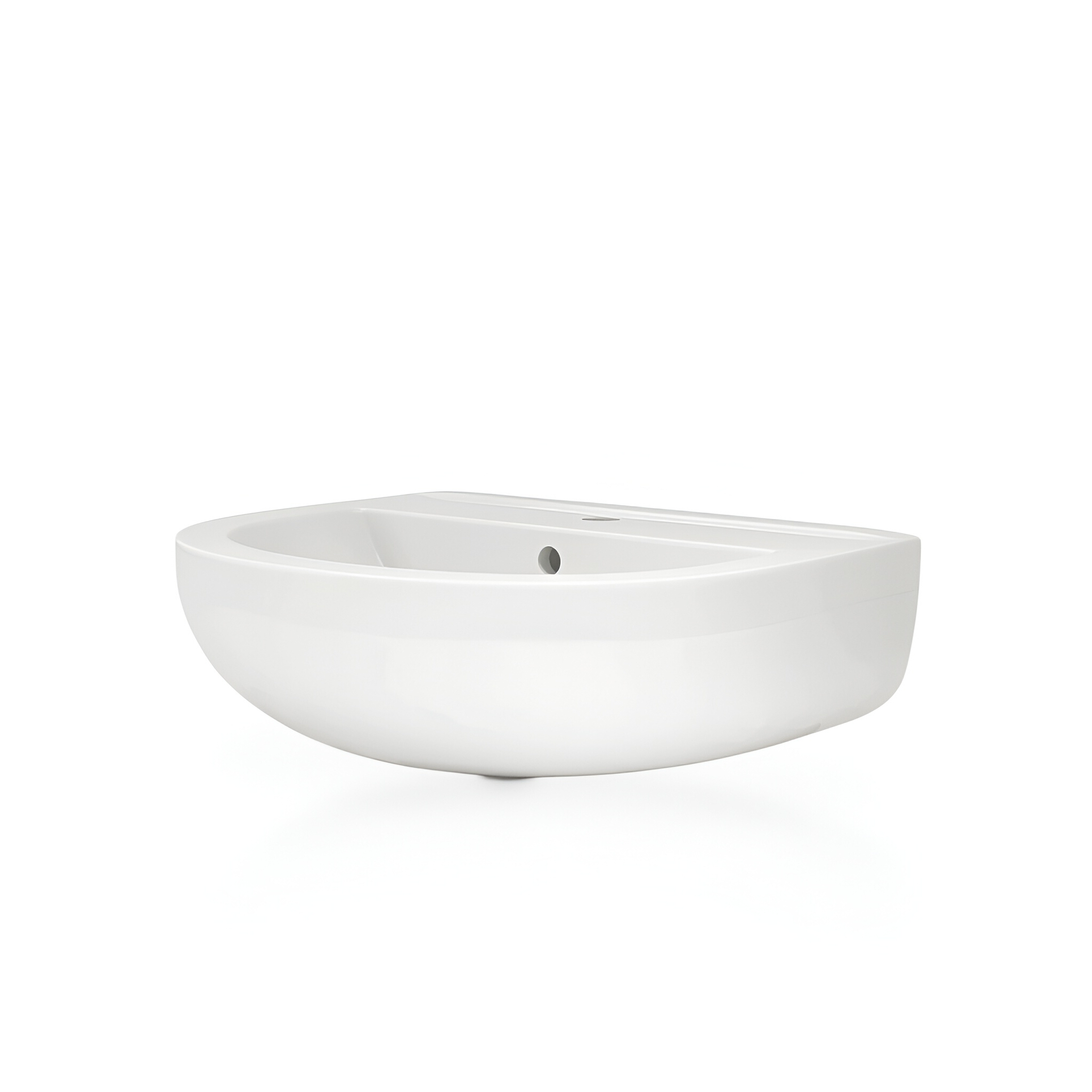 Lavabo mural Bart 500 blanc, forme classique
