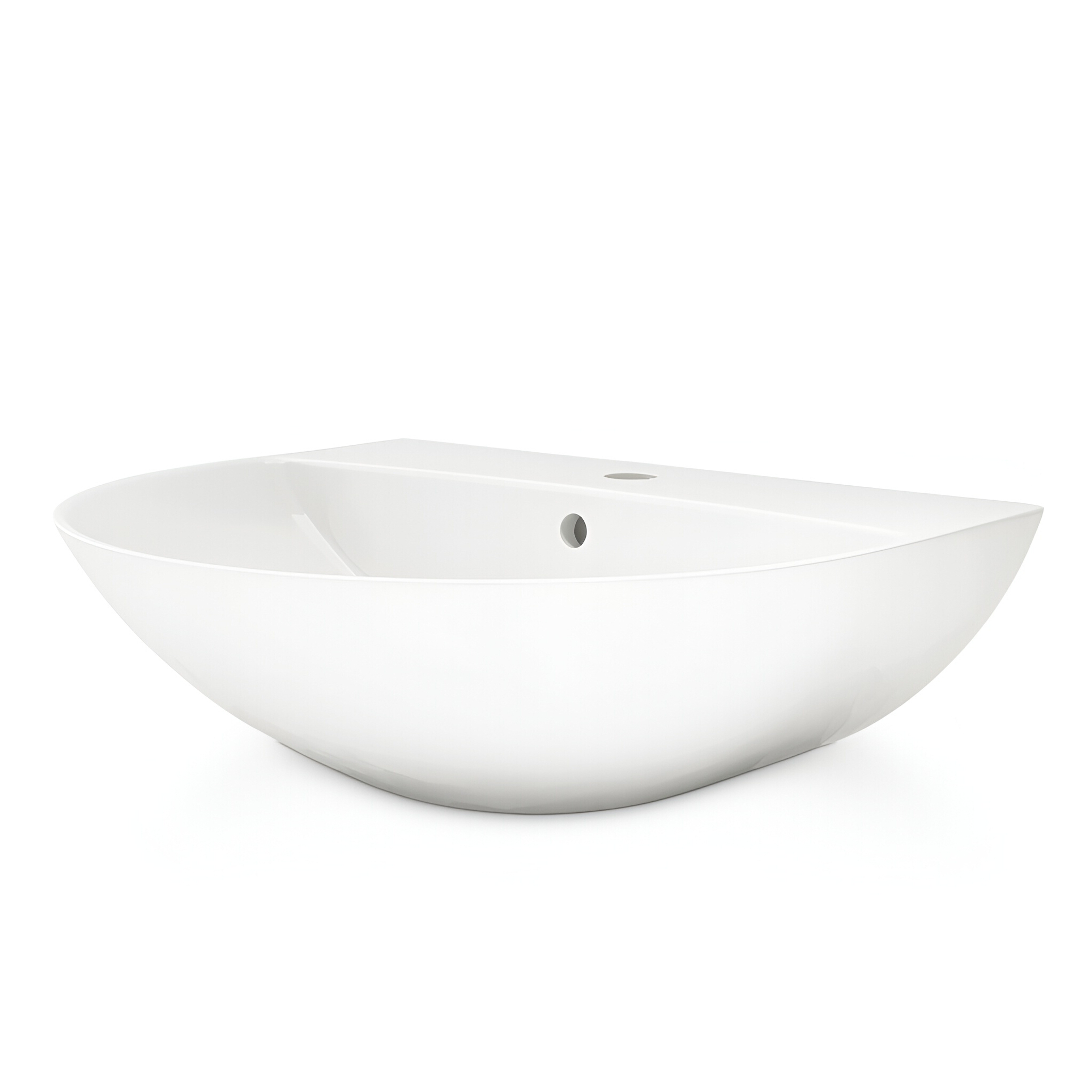 Lavabo mural Corel 56 cm blanc à bord fin