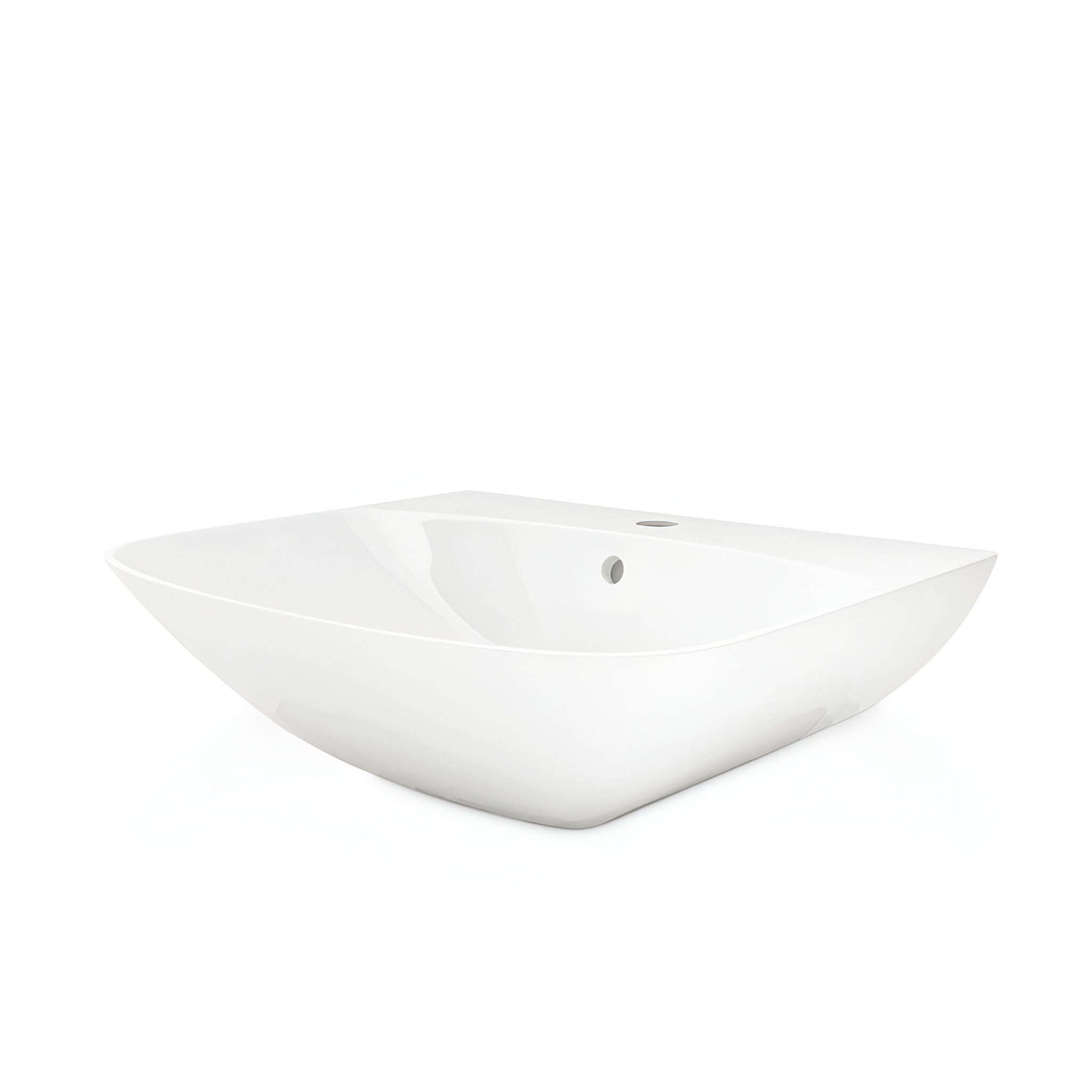Lavabo mural Dore 560 blanc à bord fin