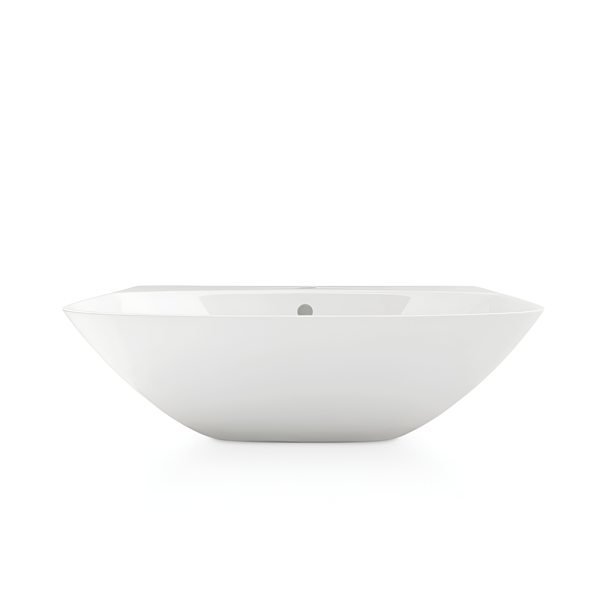 Lavabo suspendu Dore 560 en céramique blanche avec trop-plein
