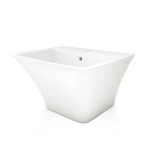 Lavabo suspendu Ribera – rectangulaire, porcelaine blanche avec trop-plein - Image supplémentaire
