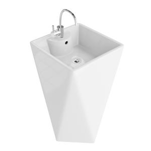 Lavabo sur pied SHARP – design géométrique - Image principale