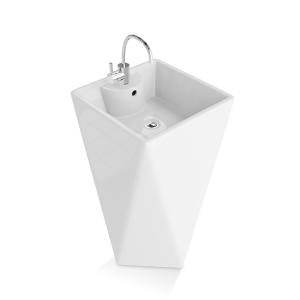 Lavabo sur pied SHARP – design géométrique - Image supplémentaire