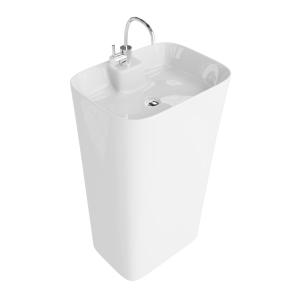 Lavabo sur colonne IVA – forme de colonne élancée en blanc - Image principale