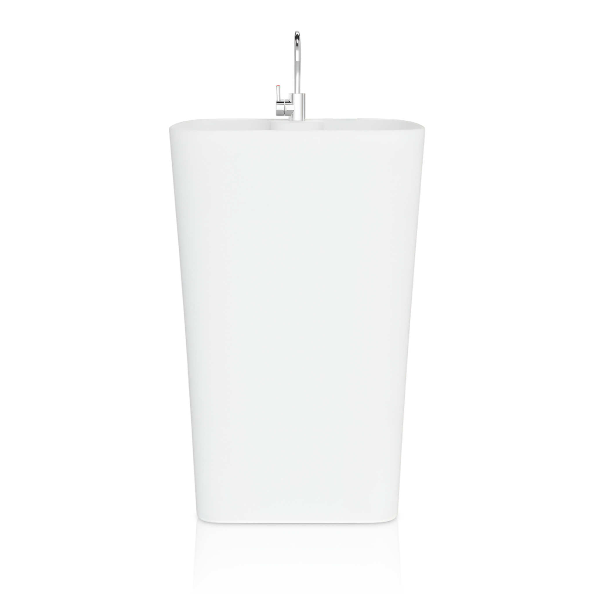Lavabo sur colonne IVA blanc avec perçage pour robinetterie