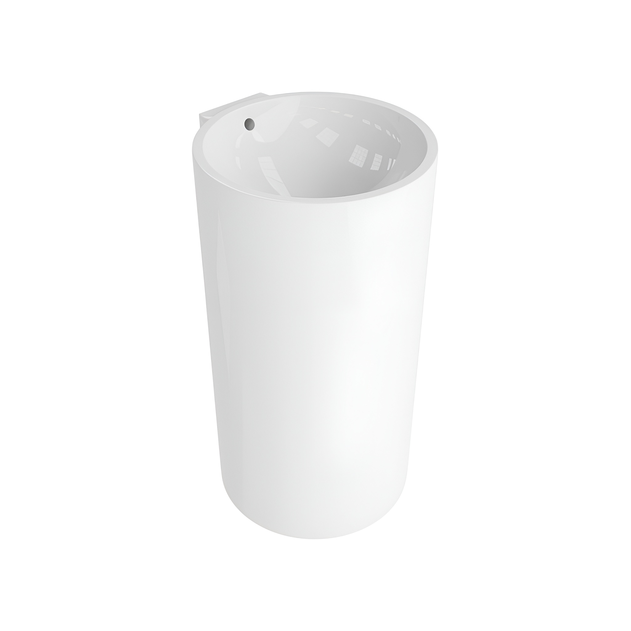 Lavabo sur pied ELENA en céramique blanc brillant