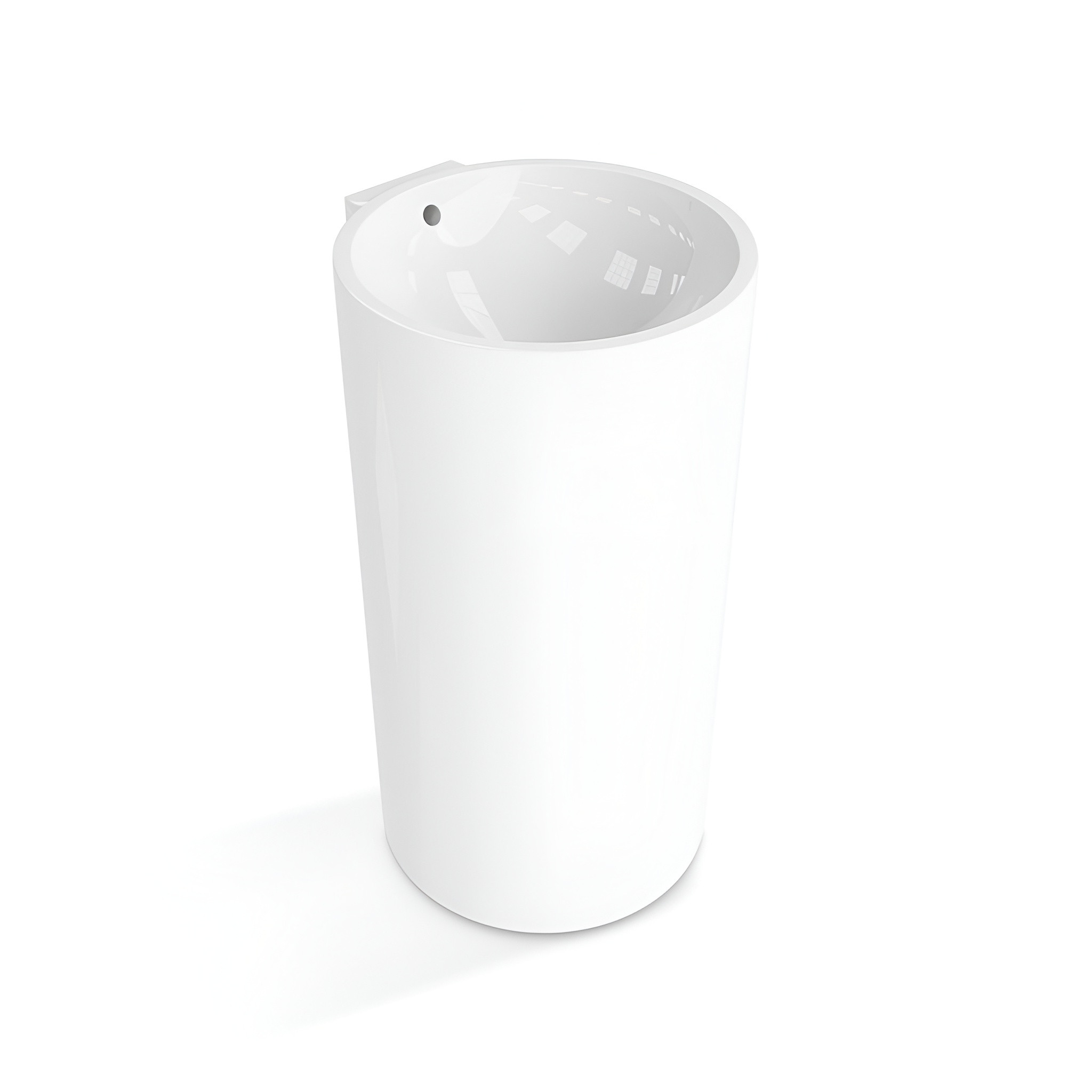 Lavabo colonne ELENA en blanc brillant