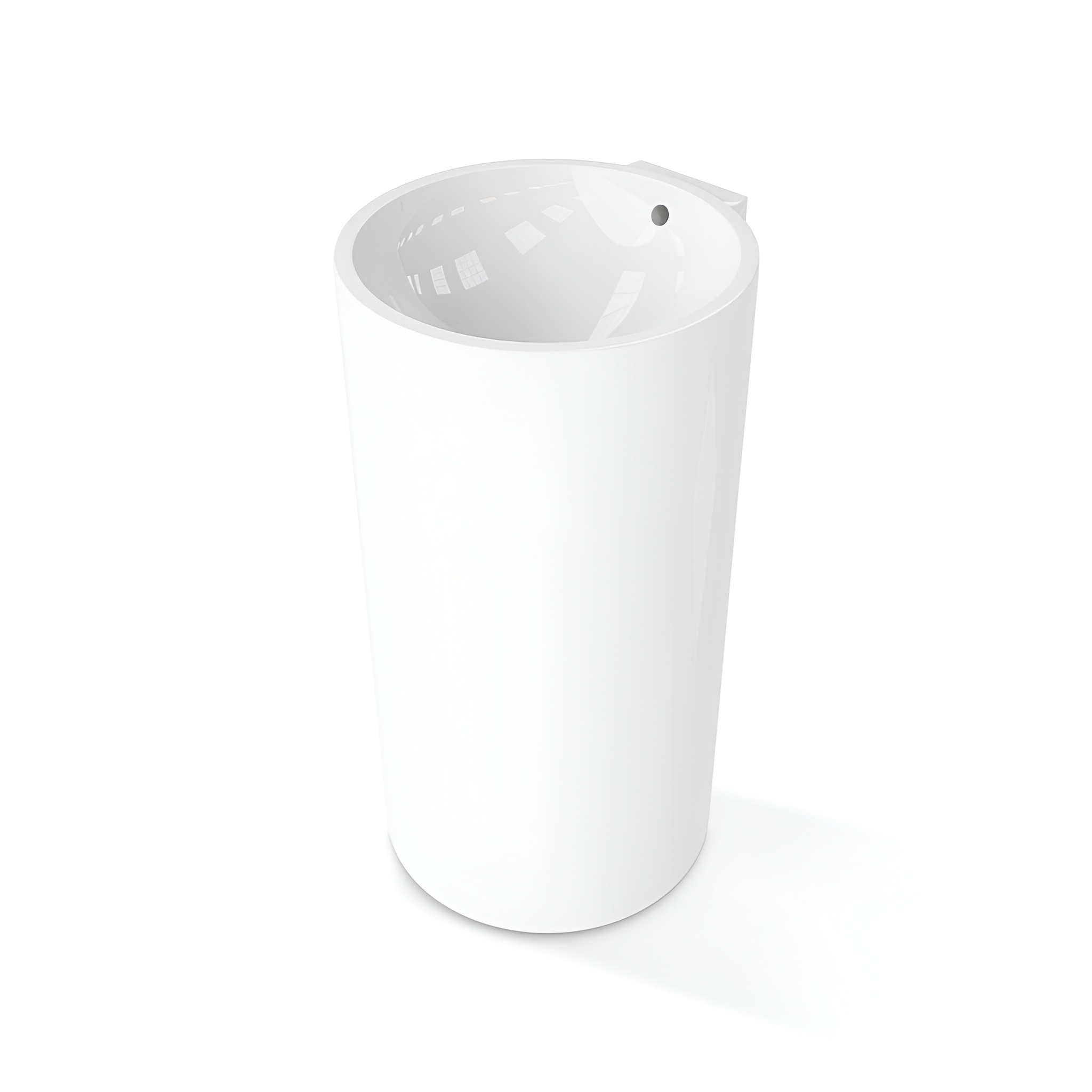 Lavabo sur pied ELENA blanc avec trop-plein