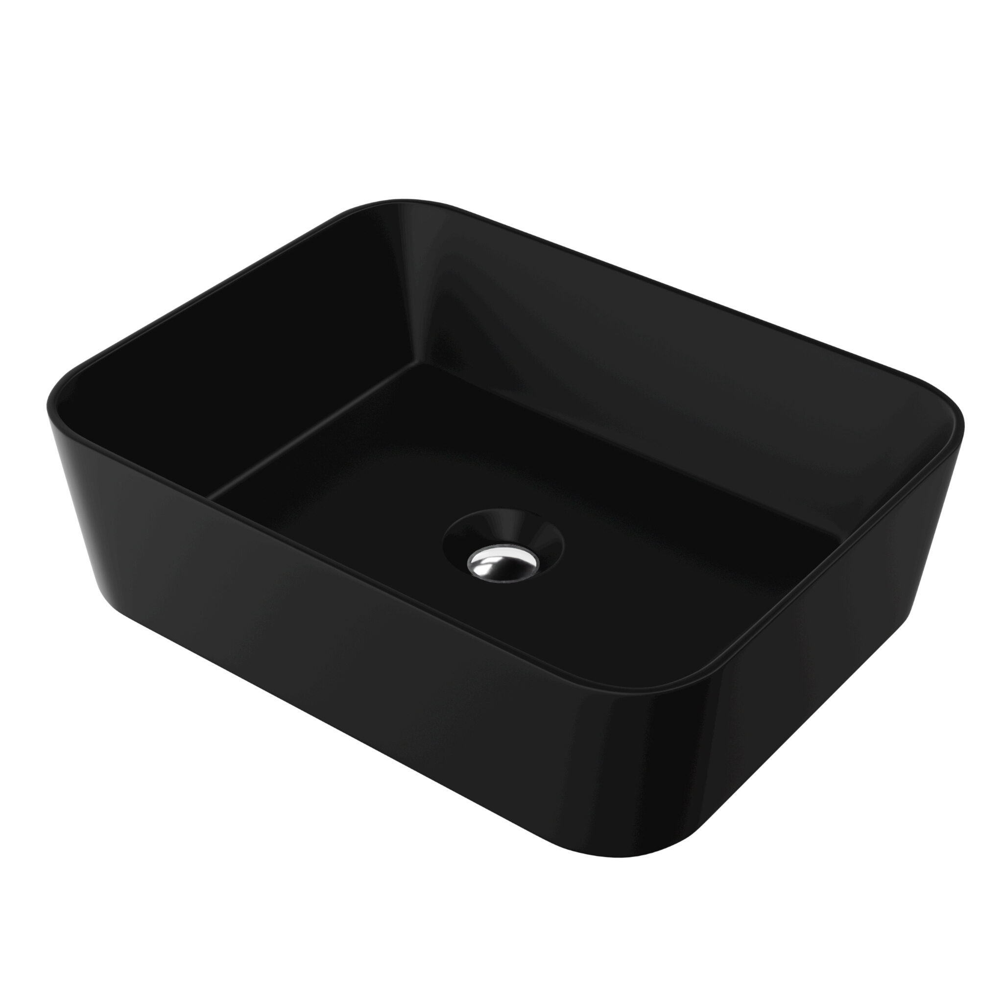 Vasque à poser ALEGRANZA BLACK en noir mat – rectangulaire